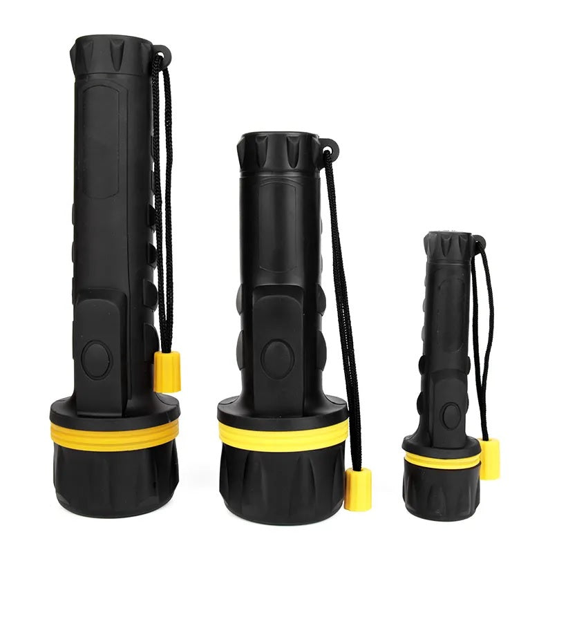 Essential LED Rubber Torch: Durable, Bright & Available in 3 Sizes