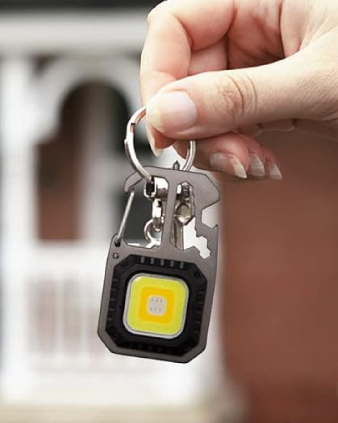 Rubber Torch Multitool Keychain Light