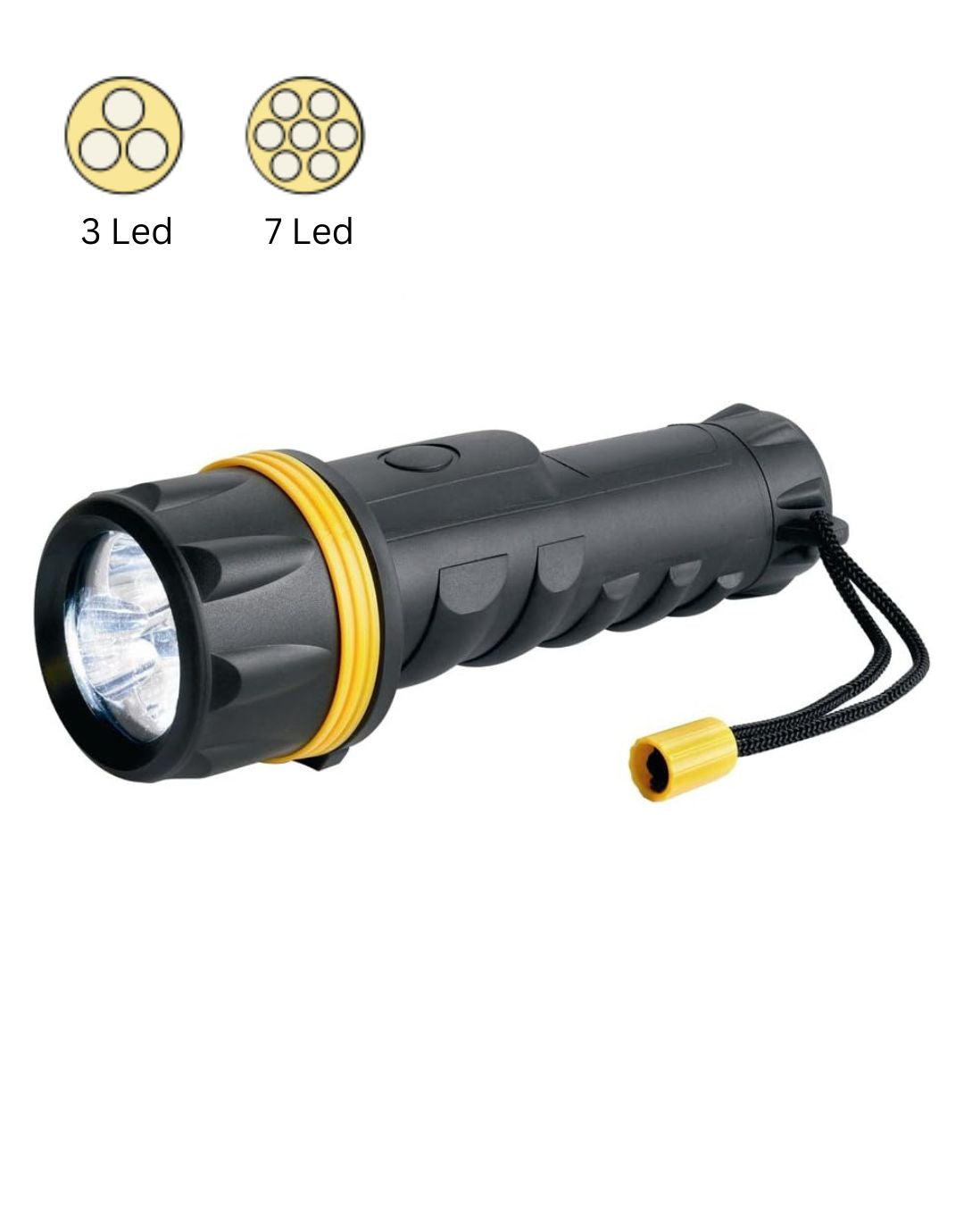 RT5149 Medium Size Rubber Torch 3 or 7 LED