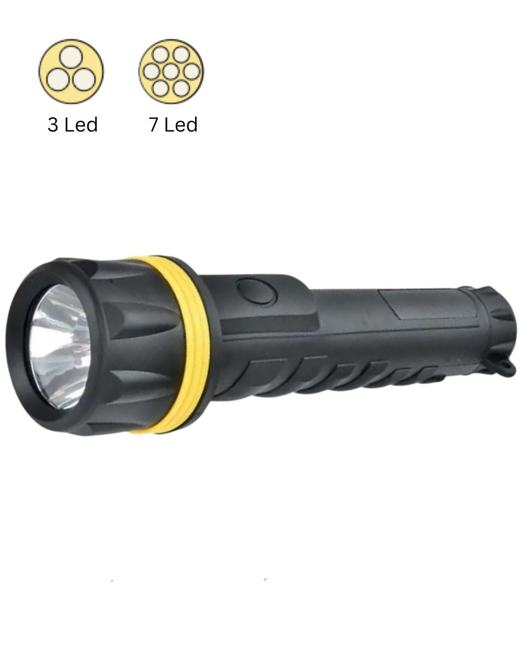 RT5150 Large Size Rubber Torch 3 or 7 LED