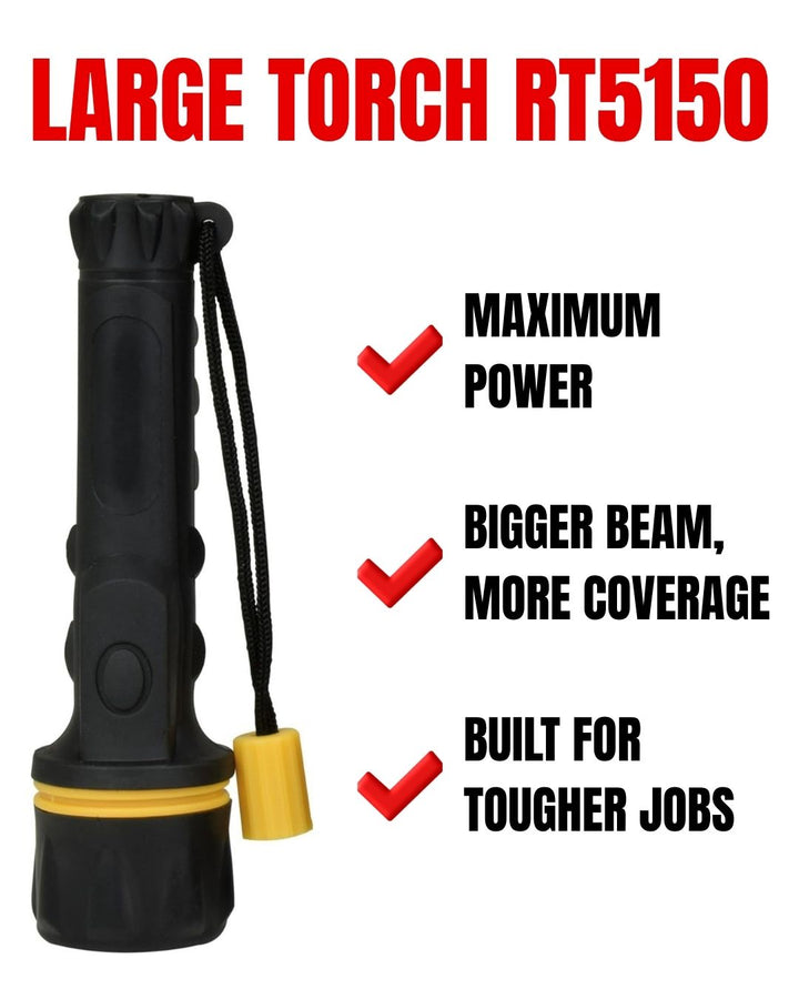 RT5150 Large Size Rubber Torch 3 or 7 LED