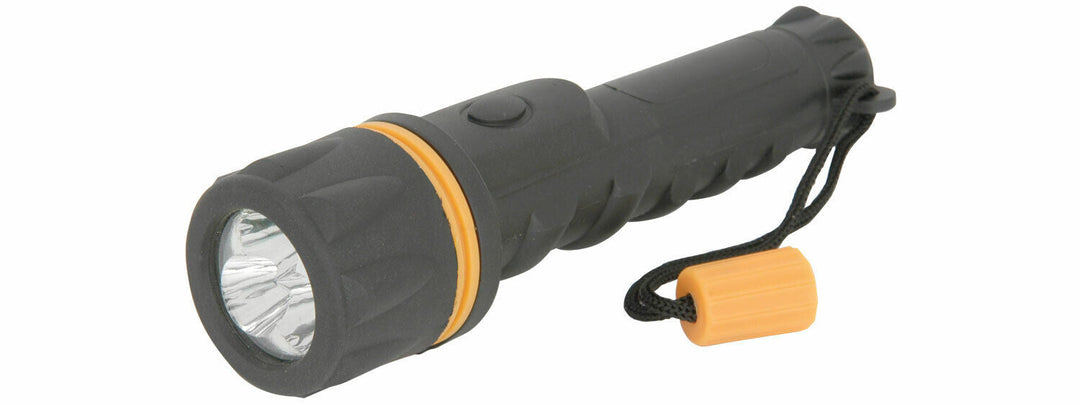 Compact Everyday LED Torch in a rubber-coated body