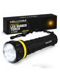 Vellcom™ Large Rubber Torch – 3 or 7 LED RT5150