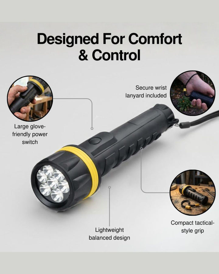 RT5150 Large Size Rubber Torch 3 or 7 LED