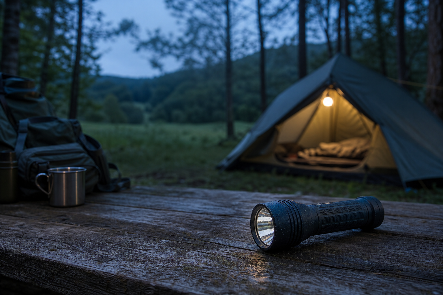 Dependable VELLCOM torches for hiking and walking in use