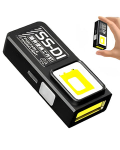 Vellcom™ Mini Clip-On COB Rechargeable Light in black with size reference